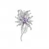Broche Flor de Strass para Indústria Pesada Pinos de Zircônia de Alta Qualidade Acessório Elegante para Casaco Corsage Versátil e Moderno para Mulheres Transfronteiriço