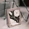 Picasso Abstrato Chá com Leite Café Embalagem para Assados Bolsa Sacola de Papel Kraft para Sobremesa Bolsa de Papel Impermeável