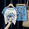 Comercio Exterior 2026 Nuevo Pijama de Niños Verano Manga Corta Estilo Delgado Niños y Niñas Conjunto de Ropa para el Hogar Venta al por Mayor