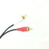 Cable de audio chapado en oro de 3.5 mm a uno a dos 2RCA doble Loto conexión a computadora cable de altavoz de TV cable de audio