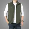 Chaleco Casual de Primavera y Otoño 2020 para Hombre, Holgado, Talla Grande, Color Sólido, sin Mangas, de Secado Rápido para Exteriores, Chaleco para Pesca y Fotografía para Hombre