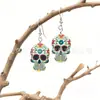 Pendientes de Calavera de Acrílico con Relieve de Colores Joyería de Halloween 9 Colores Pendientes Más Vendidos para Exportación Regalos