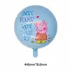 Globo de Papel de Aluminio Estilo Peppa Pig de 18 Pulgadas Transfronterizo Cerdo de Dibujos Animados De Pie Suministros para Decoración de Fiesta de Cumpleaños de Bebé Arreglo