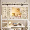 2026 Nuevo Modelo Dormitorio Estudiantil Estilo Fresco Encaje Estampado Patrón de Gato Mosquitero Bloqueador de Luz