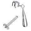 Pendiente de Hueso de Oreja con Rosca Interna y Colgante de Borla de Zirconia F136 Aleación de Titanio Colgante de Gota de Agua de Zoro Pendientes de Titanio G23