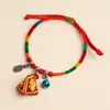 Pulseira de Corda Colorida do Festival do Barco Dragão Corda Vermelha Tecida à Mão Infantil Bebê Pequeno Zongzi Corda de Mão Presente de Lote Festival de Maio