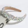 Moda europeia e americana barroca cheia de diamantes faixa de cabelo acessórios de cabelo luz luxo lindo high-end sentimento banquete cabeça personalidade bola faixa de cabeça