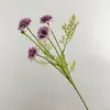 Flor artificial 4 cabezas lasaña flor individual flor de seda flor falsa juego de boda decoración del hogar nuevo arreglo floral venta al por mayor