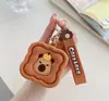 Linda Cartera de Silicona de Capibara, Bolsa de Dibujos Animados para Niños, Bolsa de Almacenamiento Portátil, Tarjetero, Bolsa para Auriculares, Colgante Pequeño