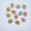 DIY Liga de Zinco Esmaltada com Pingente de Óleo Lótus Cloisonné com Nuvem Auspiciosa Lótus Costas Nuvem Espaçador de Três Vias Contas Acessórios Metal Esmaltado