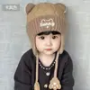 Chapéu de Bebê Outono Inverno Fofo Acolchoado de Algodão Unissex Chapéu de Orelha Quente para Bebê Chapéu Lei Feng para Bebês e Crianças no Inverno