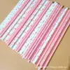 En Stock Serie Rojo-Rosa Grande Popotes de Papel, Desechables, Ecológicos, Festivos, Creativos, Boca Plana, para Decoración de Jugos, Grado Alimenticio
