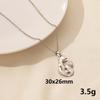 Nuevo y moderno colgante geométrico con textura de acero inoxidable, collar de acero de titanio al vacío con galvanoplastia de 18 quilates, joyería