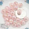 Joias diy cristal gelo rachado contas soltas pulseira furo reto acessórios com contas anel de cabelo corda de cabelo através do furo contas material