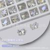 Joyería para Uñas Luz de Luna Azul Joyería de Diamantes Fondo Puntiagudo Multifacetado Corazón Torcido Diamante Accesorios para Uñas Corazón Mariposa Cristal Diamante con Forma Especial