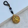 Pingente de Cavalo Banhado a Ouro para o Sucesso Chaveiro de Carro Acessório para Homens e Mulheres Joia Artesanal Novo Estilo Chinês