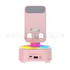 Soporte para Teléfono Móvil, Altavoz Bluetooth, Caja de Música Tres en Uno, Luces Geniales, Volumen Alto, Altavoz de Escritorio Ajustable y Giratorio
