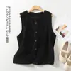 Imágenes reales del nuevo chaleco de pana vintage, top sin mangas, chaleco artístico de pana 100% algodón para mujer, chaleco de nuevo estilo