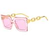 Gafas de Sol de Montura Grande para Mujer para Exportación Transfronteriza, Tendencia Ins de Alta Gama, Elegantes para Fotografía Callejera, Gafas Coloridas Color Gelatina para Mujer
