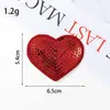 Parches de Corazón Bordados, Parches de Aplicación, Parches con Diseño, Parches de Moda Grandes con Forma de Corazón de Lentejuelas, Parches de Lentejuelas