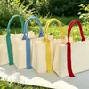 Bolsa de Tote de Lona Personalizada con Asa de Cinta, Regalo de Alta Gama, Bolsa de Algodón Laminado 3D con Cierre y Logo Personalizado
