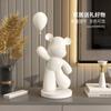 Adornos de piso para sala de estar, de lujo, con forma de oso violento, ligeros, para porche, decoración del hogar, tienda, sala de exposición, escultura de muñeca con un sentido de alto nivel.