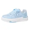Nuevas Zapatillas Estilo Espiga de Trigo Delgadas, Zapatos Blancos de Punta Redonda, Zapatos de Cordones de Suela Gruesa Individuales, Nuevos Zapatos Casuales de Primavera y Otoño