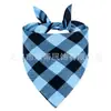 Lenço Triangular de Natal para Pets Transfronteiriço Xadrez para Cães e Gatos Lenço de Saliva Lenço Estampado com Padrões Personalizáveis