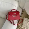 Bolsa Kelly Minimalista de Alta Qualidade, Bolsa de Mão e Bolsa Transversal de Luxo Leve, Padrão Elegante de Crocodilo, Bolsa Transversal Elegante de Luxo Leve