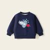 Ropa Infantil Sudaderas Casual Cuello Redondo con Forro Polar Sudadera Ropa de Invierno Otoño e Invierno para Niños y Niñas Bebé Top Cálido