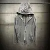 Sudadera con capucha y decoración de cremallera de moda urbana para Otoño e Invierno, Venta al por mayor de Comercio Exterior, Moda Casual de estilo callejero europeo y americano, Sudadera