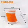Cubo Plegable Cubo de Agua Portátil Viaje Multifuncional Cubo Pequeño Hogar Cubo Retráctil Cubo para Lavar el Coche Cubo para Recoger Agua con Tapa