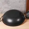 Frigideira de ferro nitretada com fundo plano, adequada para fogões de indução e fogões a gás, wok sem revestimento, para chefs, feiras noturnas, uso comercial e uso doméstico