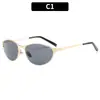 Gafas de Sol Metálicas Ojo de Gato Americanas Estilo Y2K Milenio Retro Moda Old Money Gafas con Sentido Avanzado