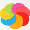 Posavasos de Silicona Aislante Térmico Anti quemaduras Base para Ollas Mesa de Comedor Alta Temperatura Esterilla para Mesa de Comedor Familiar Esterilla para Cazuela de Cocina Redonda