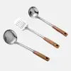 Espátula de Acero Inoxidable, Cuchara Ranurada, Cuchara para Sopa, Espátula para Freír, Cuchara para Arroz, Espátula de Cocina, Utensilios de Cocina, Juego Completo de Utensilios de Cocina