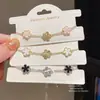 Pulseira Flor de Zircônia Estilo Francês, Luxo Leve, Sensação de Alto Padrão, Pulseira Versátil, Moderna e Elegante, Design de Nicho, Joias para Atacado