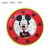Decoración Roja para Fiesta Temática de Mickey Mickey Mouse Suministros Mantel Rojo de Mickey Bandeja de Papel Servilletas Triangulares Globo Set