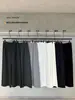 Venta de Liquidación, Sin Devoluciones ni Cambios, Estilo Coreano Minimalista Suave y Grueso Cachemira Sintética Ajustado Cintura Elástica Pierna Recta Pantalones Casuales 250300