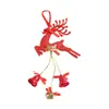 Artículos decorativos: cascabeles de reno, ciervos pequeños con adornos de árbol de Navidad, accesorios decorativos, regalos, moños de alce, astas