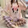 Conjunto de Pijama Fofo Verão Estudante Novo Estilo Bidimensional Manga Curta Shorts de Menina Fofa Cavidade Nasal Solta Calças de Casa Podem Ser Usadas Fora