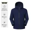 Macacão de Esqui Softshell para Uso Externo Roupa de Trabalho para Homens e Mulheres À Prova de Vento Impermeável Respirável com Capuz Montanhismo Ciclismo Jaqueta Casaco Personalizado