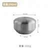 Bol de arroz de acero inoxidable de doble capa 304 estilo coreano con tapa, cuenco doméstico creativo para sopa, niños, cocina coreana, bol de kimchi