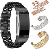 Reloj inteligente fitbit charge2 doble cadena correa de mezclilla charge2 acero inoxidable liberación rápida correa de cadena de mezclilla
