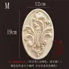 Talla de Madera Dongyang Madera Maciza Estilo Europeo Cabeza de Puerta de Madera Flor Redonda Calcomanía Decorativa Marco de Espejo de Puerta Flor de Madera Fondo Ovalado Adorno Relieve