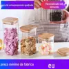 Pote Quadrado de Armazenamento Vidro Resistente ao Calor Vidro Borossilicato Pote de Chá Lanches Pote Quadrado Cereais Grossos Pote Selado Grãos Cereais Grossos