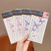Adesivos de Maquiagem Facial Super Fada Infantil Concha Pérola Strass Borboleta Menina Bebê Maquiagem para Apresentação Adesivos Faciais de Diamante Adesivos para Canto dos Olhos