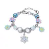2025 Panjia Export Nuevo Más Vendido Flor de Diamante Mariposa Caja de Regalo Pulsera de Cuentas DIY Joyería al por Mayor