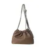 Bolso pequeño de nicho francés plisado en la axila para mujer 2023 nueva moda bolso cruzado de cadena simple bolso tipo cubo estilo western