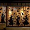 Pegatinas Estáticas de Halloween al por Mayor Silueta Bruja Fantasma Calabaza Pegatinas de Pared Decoración Sala de Estar Pared de Cristal Pegatinas para Ventana